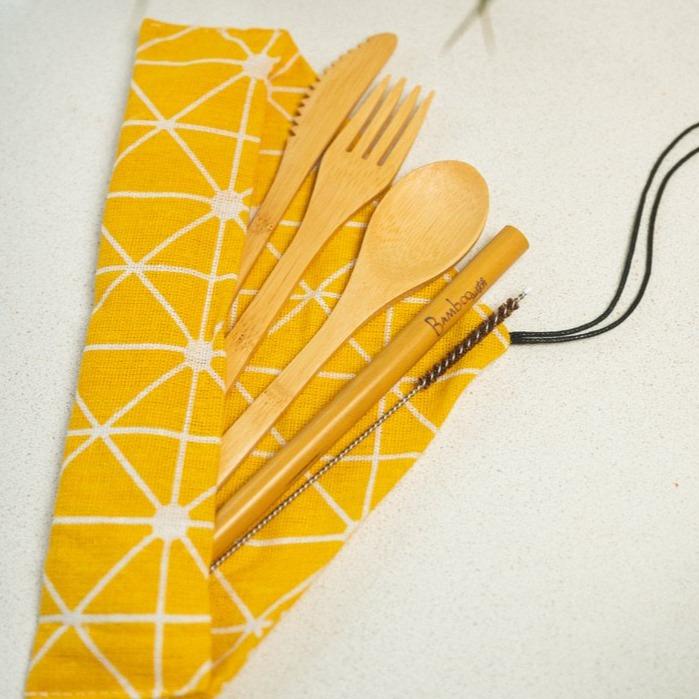 Bamboo Travel Cutlery Set