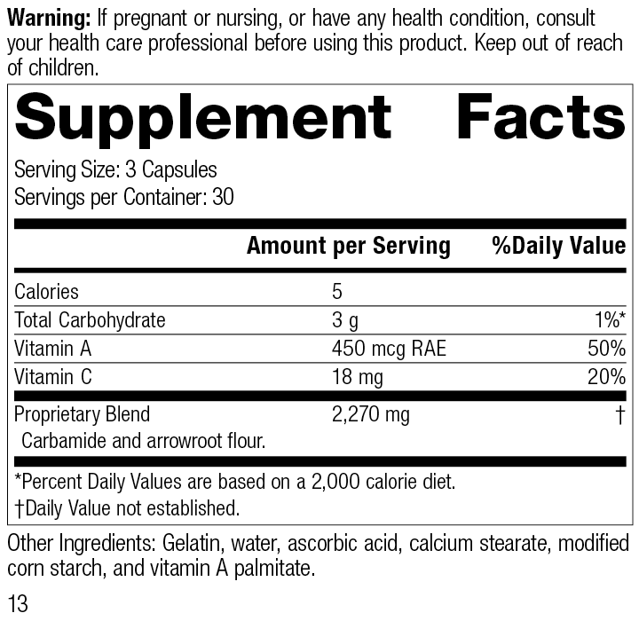 A-C Carbamide®, 90 Capsules, Rev 12 Supplement Facts