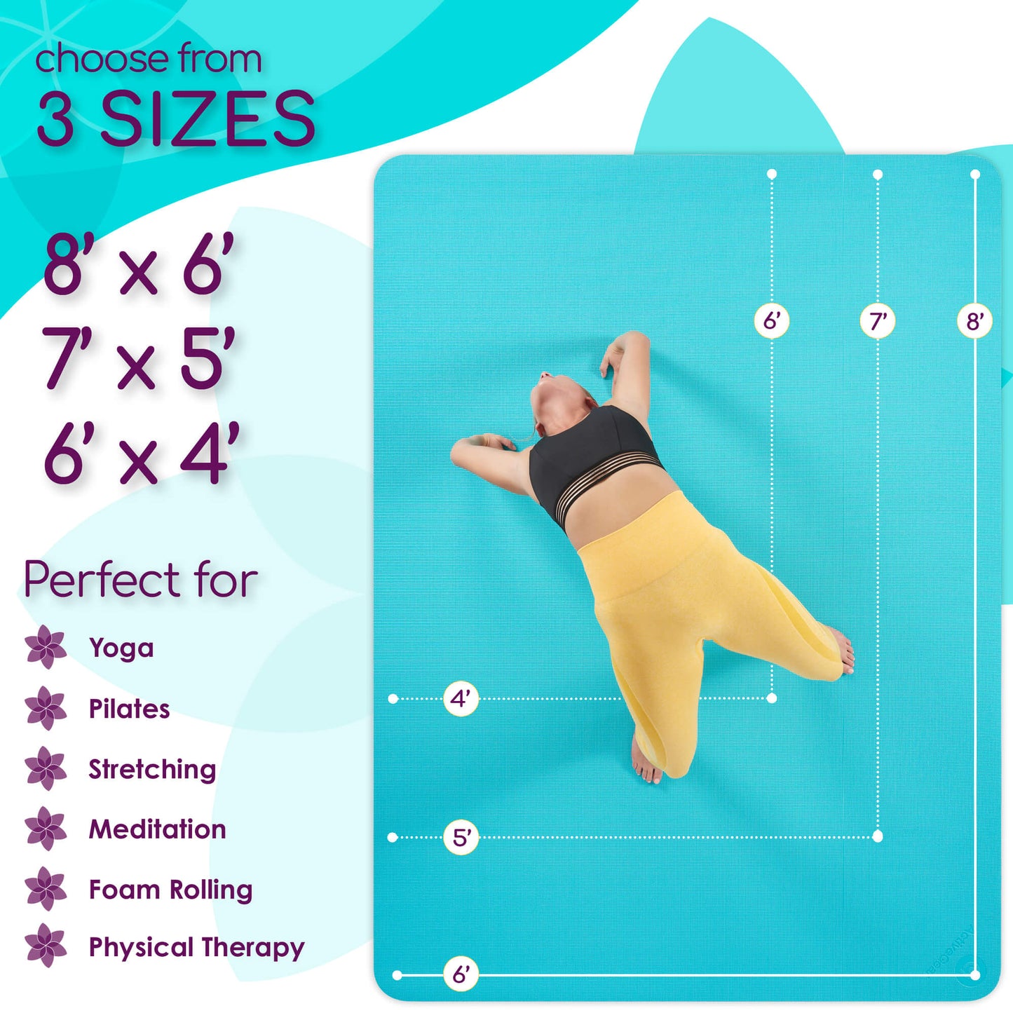 Large Yoga Mats for Acroyoga and Home Gym