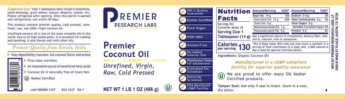 Coconut Oil, Premier