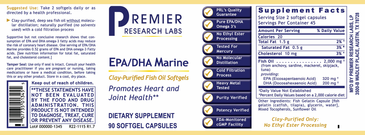 EPA/DHA Marine (Softgels), Premier