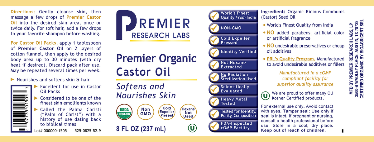 Organic Castor Oil, Premier
