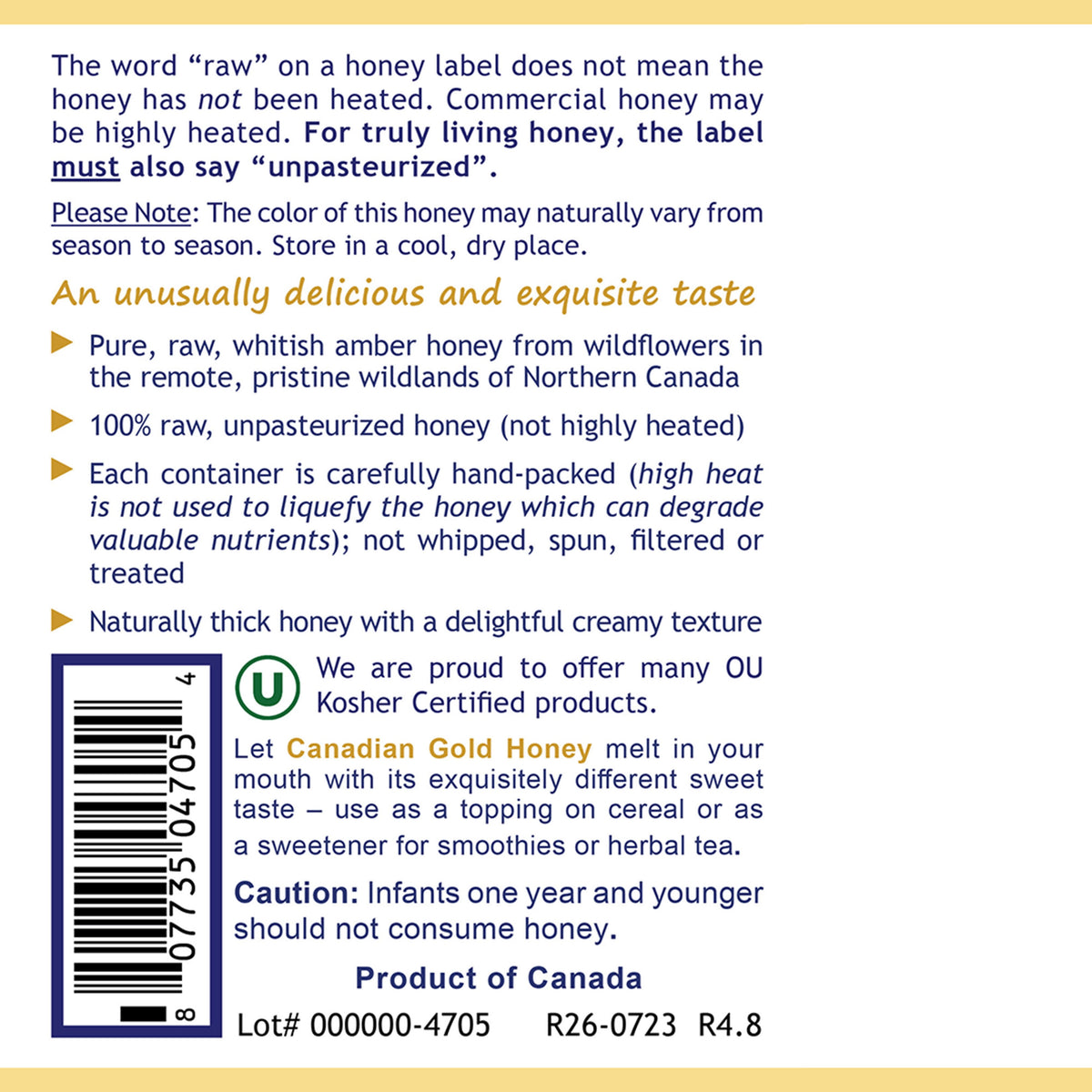 Canadian Gold Honey