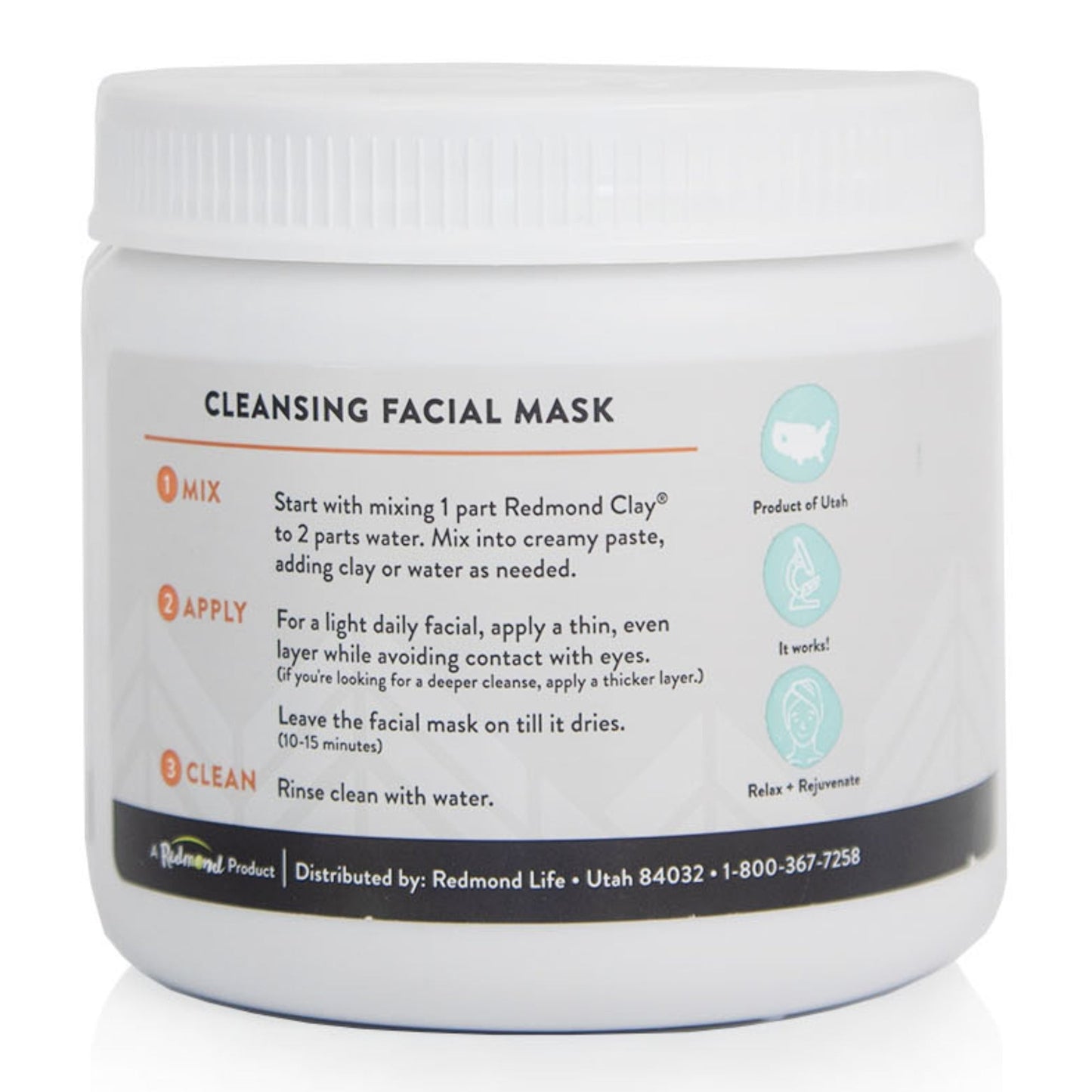 Redmond Ready-to-mix Bentonite Clay 10 oz Jar