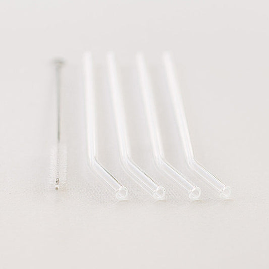 Glass Straws, 4 Pack