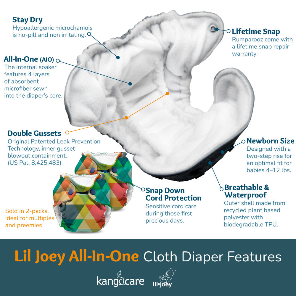 Lil Joey All In One Cloth Diaper (2 pk) - Tula + Kanga Care :: Wander