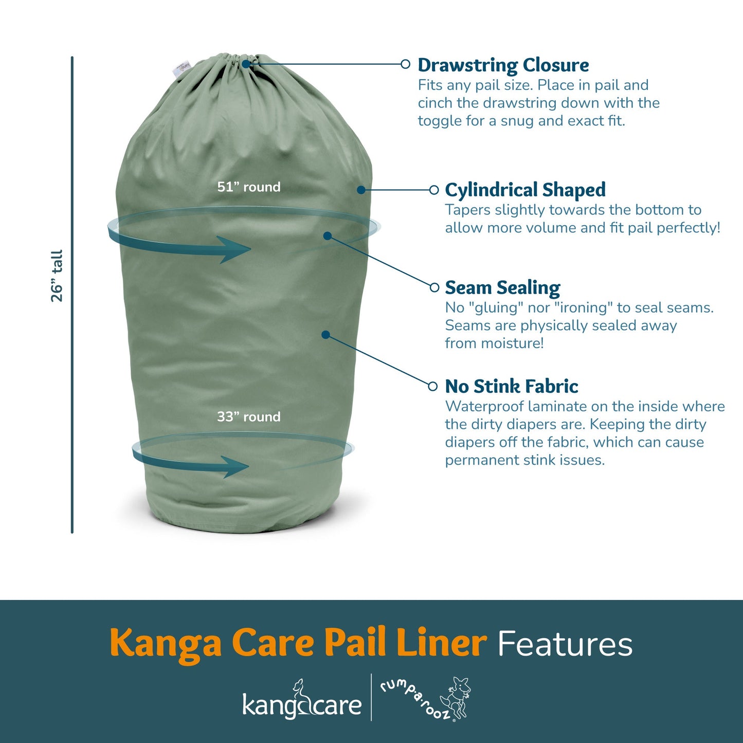 Kanga Care Pail Liner - Nautical