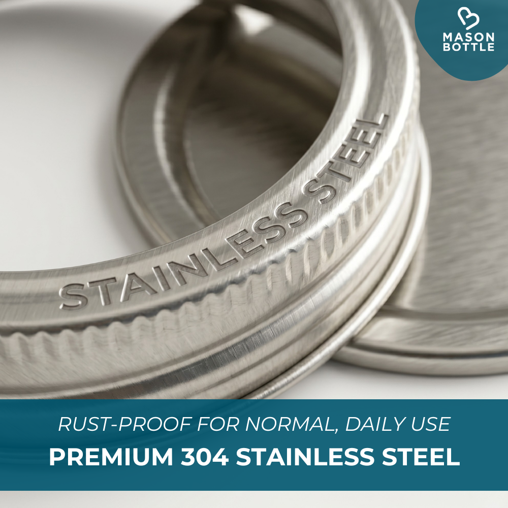 Stainless Steel Ring + Lid, 4 Pack