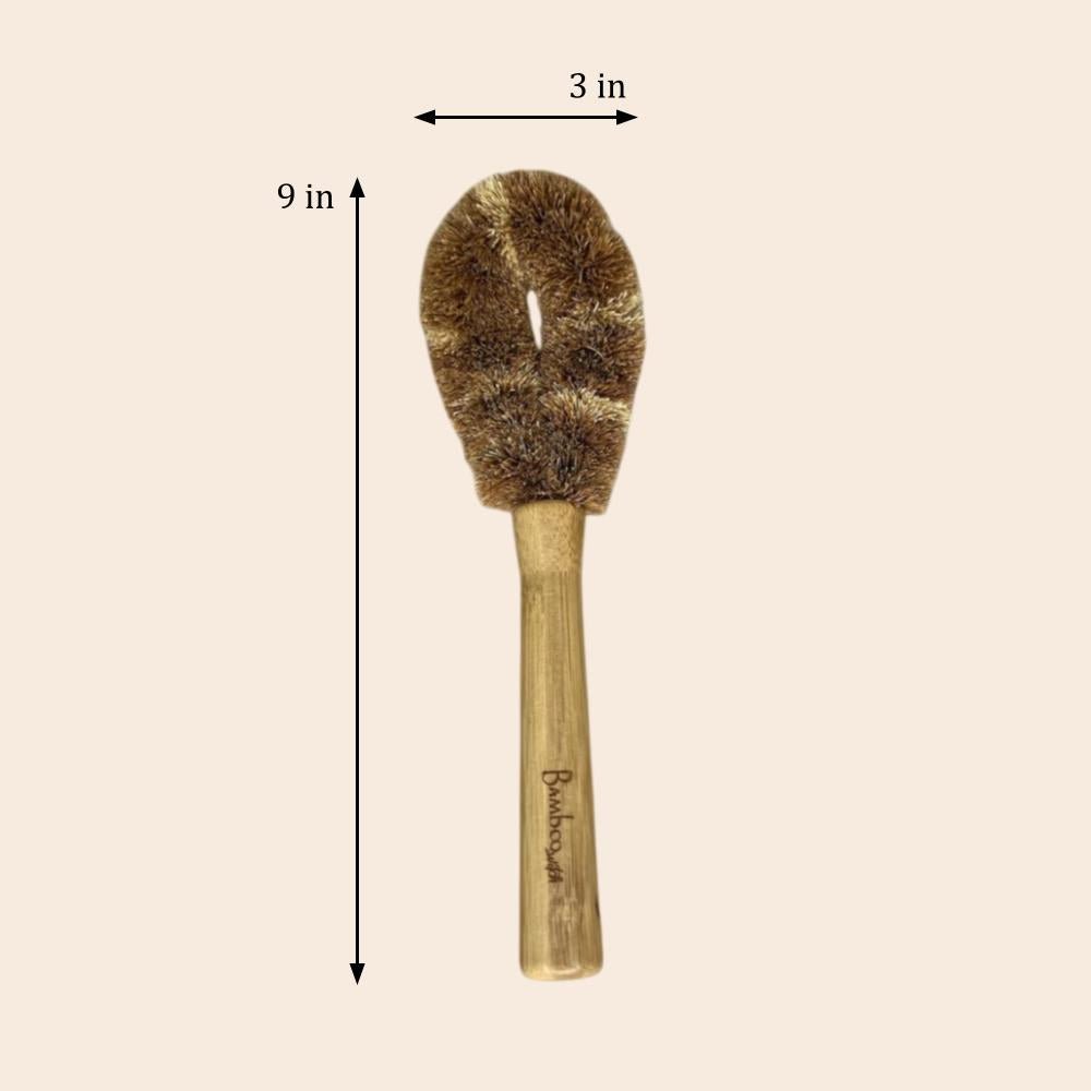 Bamboo Drinkware Bottle Cleaning Brush | Rounded