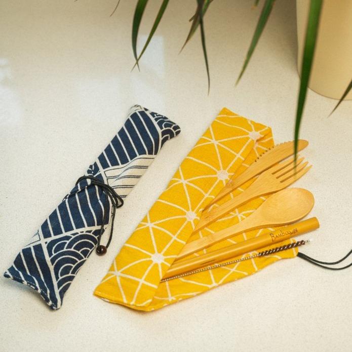 Bamboo Travel Cutlery Set