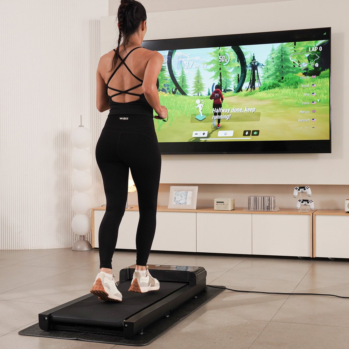 DeerRun Z20 Foldable Walking Pad Treadmill – Ultra Compact with LED Display