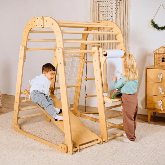 Indoor Playground for Children - 7in1 Playground + Swings Set + Slide Board + Art Set