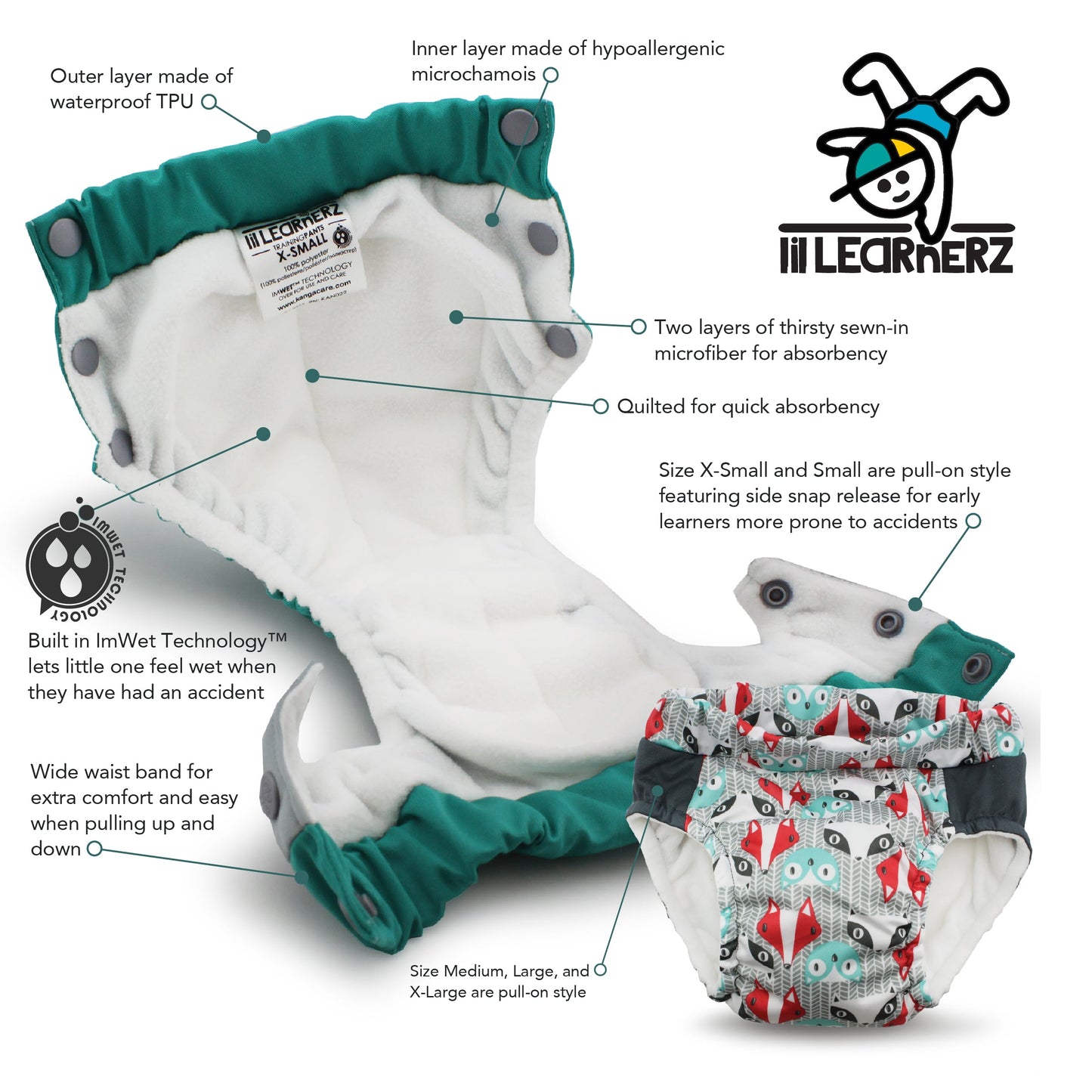 Lil Learnerz Training Pants (2pk) - Billy
