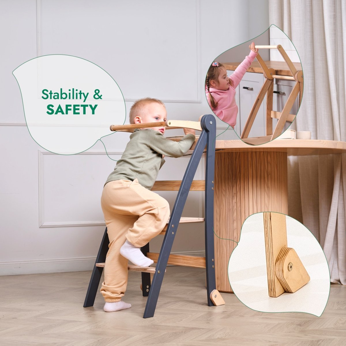 Helper Tower: A Multi-functional Foldable Step Stool for Kids