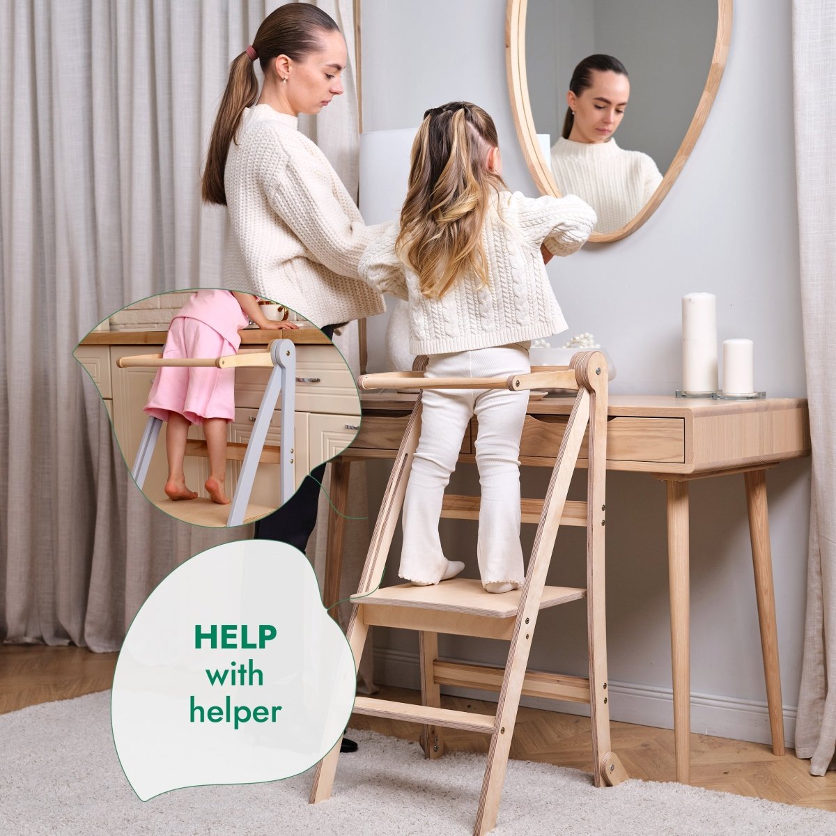 Toddler Tower: Step stool for Kids - Graphite